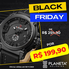 Carregar imagem no visualizador da galeria, Relógio Masculino Militar Esportivo Naviforce Pulseira Couro #001