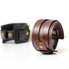 Carregar imagem no visualizador da galeria, Pulseira Masculina de Couro VINTAGE