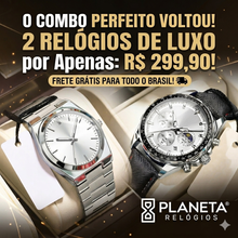 Carregar imagem no visualizador da galeria, COMBO 2 RELÓGIOS LUXO