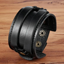 Carregar imagem no visualizador da galeria, Pulseira Masculina de Couro VINTAGE
