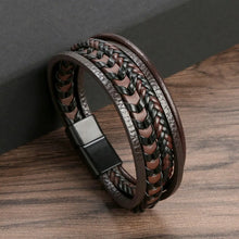Carregar imagem no visualizador da galeria, Pulseira Masculina de Couro ROPE