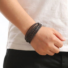 Carregar imagem no visualizador da galeria, Pulseira Masculina de Couro ROPE