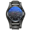 Relógio Masculino Luxo Militar pulseira de Couro #005