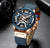 Relógio Masculino Luxo Pulseira de Couro #026